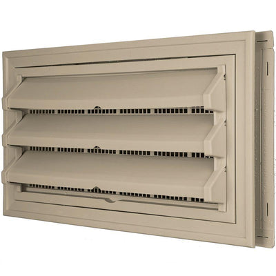 9-3/8 in. x 17-1/2 in. Foundation Vent Kit with Trim Ring and Optional Fixed Louvers (Galvanized Screen) in #085 Clay - Super Arbor