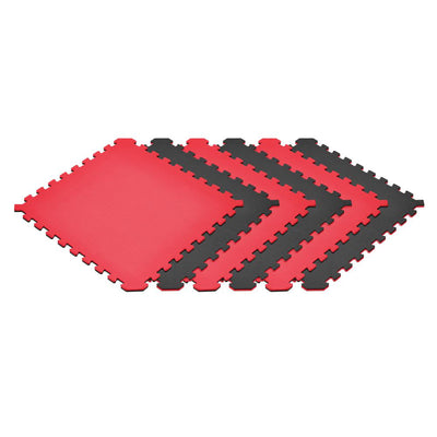 Norsk Red/Black 24 in. x 24 in. EVA Foam Truly Reversible Interlocking Tile (48-Tile)