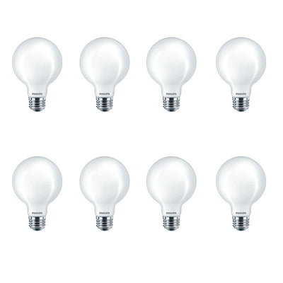 Philips 40-Watt Equivalent G25 Dimmable LED Light Bulb Frosted Globe Soft White (8-Pack) - Super Arbor