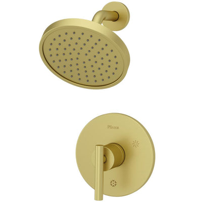 Contempra 1-Handle Shower Faucet Trim in Brushed Gold (Valve Not Included) - Super Arbor