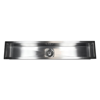 Undermount Stainless Steel Rectangular 42 in. x 8-1/2 in. x 6 in. Bar Island Single Bowl Kitchen Sink - Super Arbor