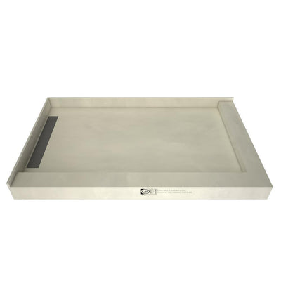 WonderFall Trench 36 in. x 48 in. Double Threshold Shower Base with Left Drain and Tileable Trench Grate - Super Arbor