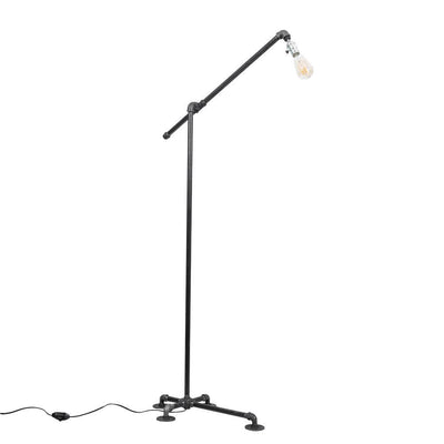 1/2 in. Black Steel Pipe 71 in. H Flexible Height Floor Lamp Kit - Super Arbor