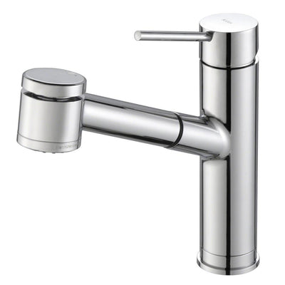 Oletto Single Handle Pull Out Kitchen Faucet in Chrome Finish - Super Arbor