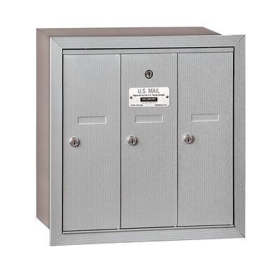 3500 Series Aluminum Recessed-Mounted Private Vertical Mailbox with 3 Doors - Super Arbor