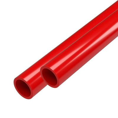 1/2 in. x 5 ft. Furniture Grade Schedule 40 PVC Pipe in Red (2-Pack) - Super Arbor