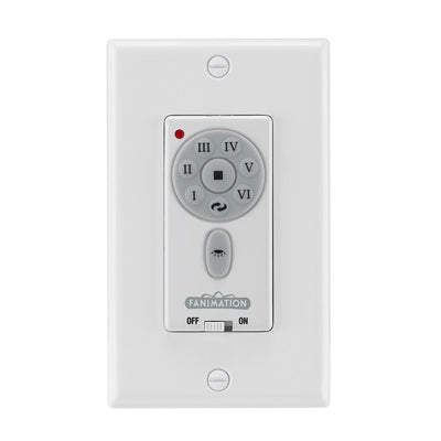 6-Speed DC Motor Wallplate Switch, White - Super Arbor