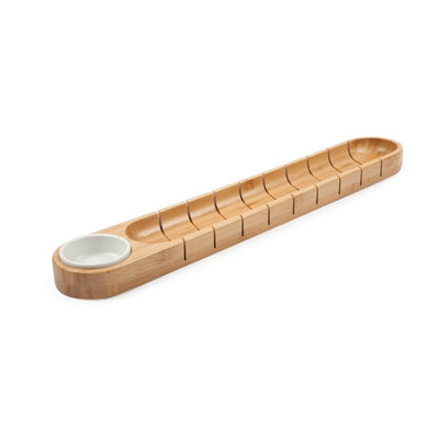 Bamboo French Bread Board with Dipping Bowl - Super Arbor