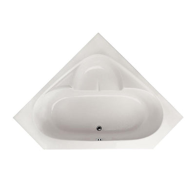 Studio 60 in. Corner Drop-in Non-Whirlpool Bathtub in White - Super Arbor