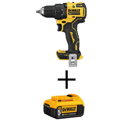 ATOMIC 20-Volt MAX Cordless Brushless Compact 1/2 in. Drill/Driver with (1) 20-Volt 5.0Ah Battery - Super Arbor