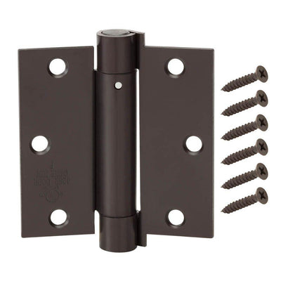 3-1/2 in. Satin Chrome Adjustable Spring Door Hinge - Super Arbor