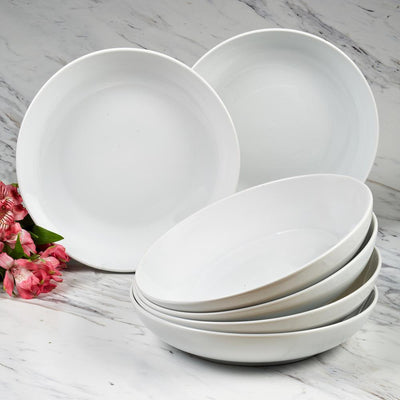 Bianca White Dinner Bowls (Set of 6) - Super Arbor