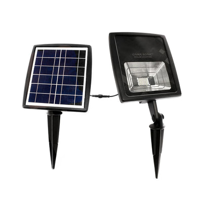 Solar Flood Light 2-Watt Black Solar Outdoor Integrated LED Landscape Flood Light with Bright White - Super Arbor