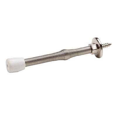 Satin Nickel Light Duty Spring Door Stop - Super Arbor