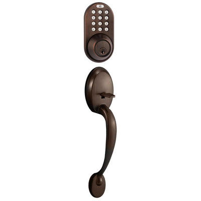 Oil Rubbed Bronze Keyless Entry Deadbolt and Door Handleset Lock with RF Remote Control and Electronic Digital Keypad - Super Arbor