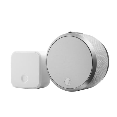 Smart Lock Pro Silver with Connect Wi-Fi Bridge Deadbolts - Super Arbor