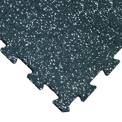 Goodyear "ReUz" Rubber Tiles 1.6 ft. W x 1.6 ft. L White Speckle Rubber Flooring Tiles (11 sq. ft.) (4-Pack)