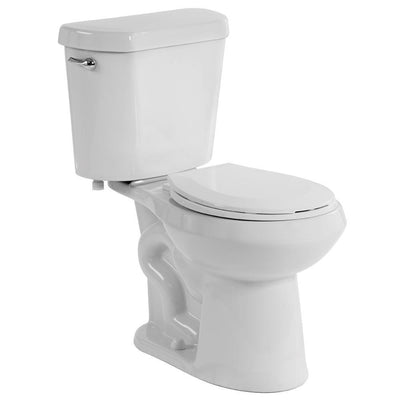 10 in. Rough-in 2-Piece 1.28 GPF High Efficiency Single Flush Elongated All-in-One Toilet in White, Seat Included - Super Arbor