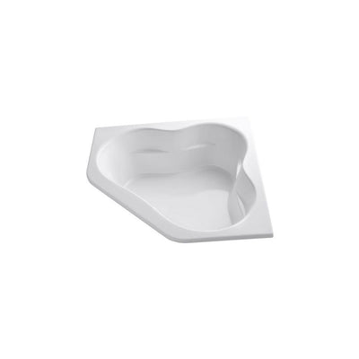 Tercet 5 ft. Center Drain Bathtub in White - Super Arbor