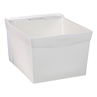 Utilatub 20 in. x 24 in. Structural Thermoplastic Wall-Mount Utility Tub in White - Super Arbor