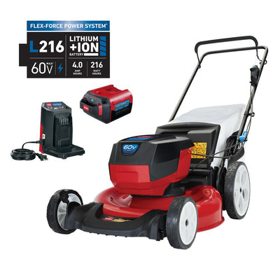 Toro Recycler 21 in. 60-Volt Lithium-Ion Cordless Battery Walk Behind Push Lawn Mower - 4.0 Ah Battery/Charger Included - Super Arbor