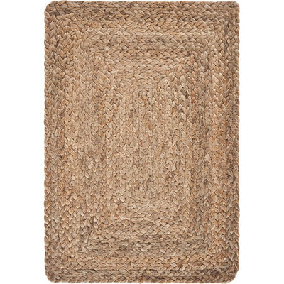 19 in. x 13 in. Natural Jute Classic Braided Placemat (Set of 4) - Super Arbor