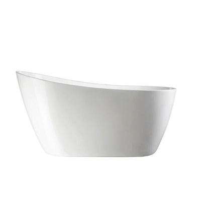 Limoges 55 in. Acrylic Flatbottom Bathtub in White - Super Arbor