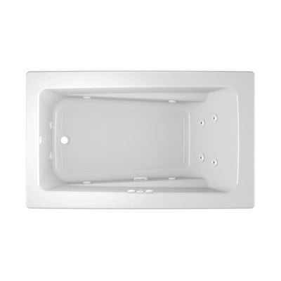 PROJECTA 60 in. x 36 in. Acrylic Rectangular Drop-in Whirlpool Bathtub in White - Super Arbor