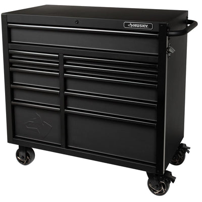 Professional Duty 41 in. W x 21.5 in. D 11-Drawer Matte Black Tool Chest Rolling Cabinet