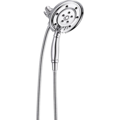 In2ition Two-in-One 4-Spray 3 in. Dual Wall Mount Fixed and Handheld H2Okinetic Shower Head in Chrome - Super Arbor