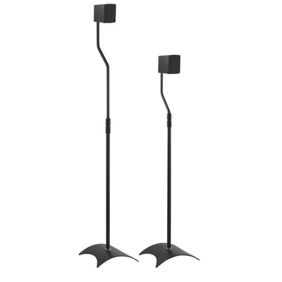 Adjustable Height Speaker Floor Stands, Black (Set of 2) - Super Arbor