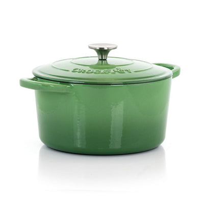 Artisan 5 qt. Round Cast Iron Nonstick Dutch Oven in Pistachio Green with Lid - Super Arbor