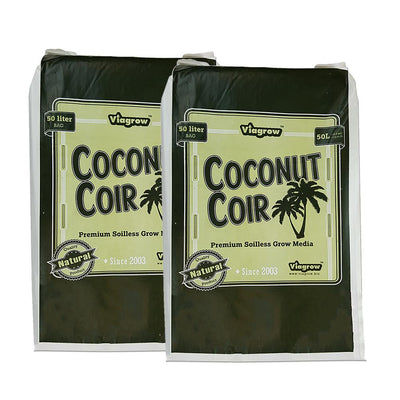 Viagrow 1.5 cu. ft. Coconut Coir Soilless Grow Media Bag (2-Pack) - Super Arbor