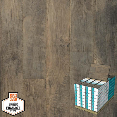 Defense+ 6.14 in. W Ashebrook Oak Antimicrobial Waterproof Laminate Wood Flooring (451.36 sq. ft./pallet) - Super Arbor