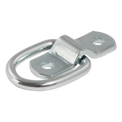 CURT 1" x 1-1/4" Surface-Mounted Tie-Down D-Ring (1,200 lbs., Clear Zinc) - Super Arbor