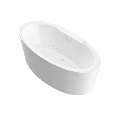 Sunstone 5.7 ft. Acrylic Flatbottom Air Bath Tub in White - Super Arbor