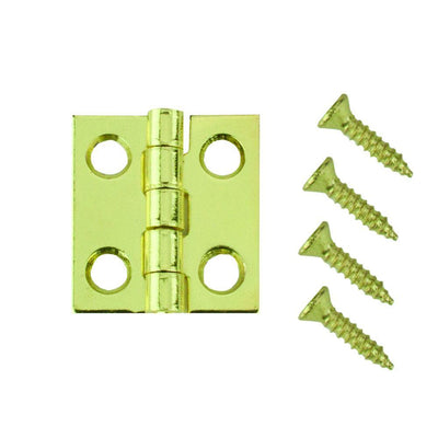 3/4 in. x 11/16 in. Bright Brass Middle Hinges - Super Arbor
