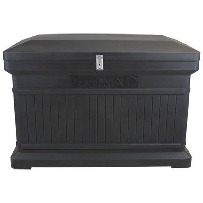 Graphite Premium Horizontal Architectrual ParcelWirx Delivery Drop Box Hinged Lid with Swinging Latch for Locking - Super Arbor
