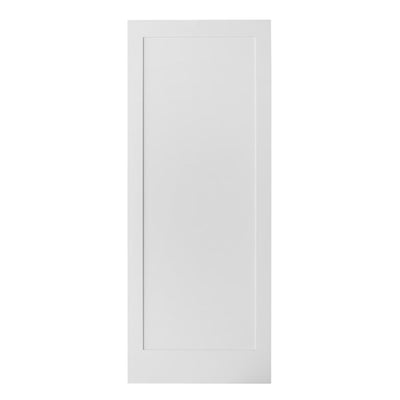 33 in. x 84 in. Pure Glossy White Wood Interior Barn Door Slab - Super Arbor