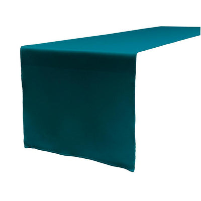 14 in. x 108 in. Dark Teal Polyester Poplin Table Runner - Super Arbor