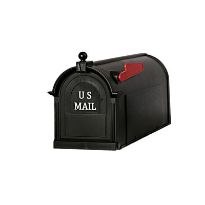 Ambrose Black Post Mount Mailbox - Super Arbor