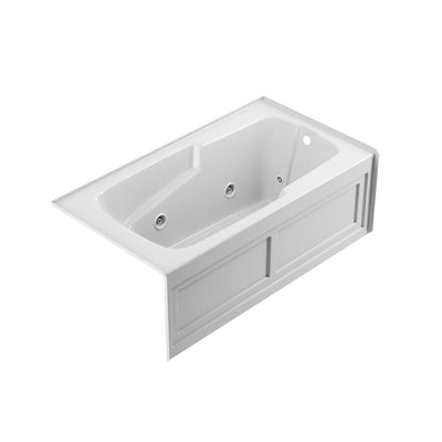 CETRA 60 in. x 32 in. Acrylic Right Drain Rectangular Alcove Whirlpool Bathtub in White - Super Arbor