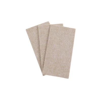 2 in. x 4 in. Heavy-Duty Self-Adhesive Beige Felt Blanket (3-Pack) - Super Arbor