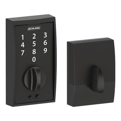 Century Matte Black Touch Electronic Door Lock Deadbolt - Super Arbor