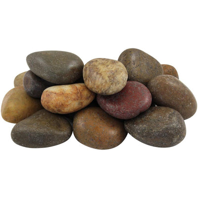 Rain Forest 21.6 cu. ft. 2 in. to 3 in. 1620 lbs. Mixed Polished Pebbles - Super Arbor