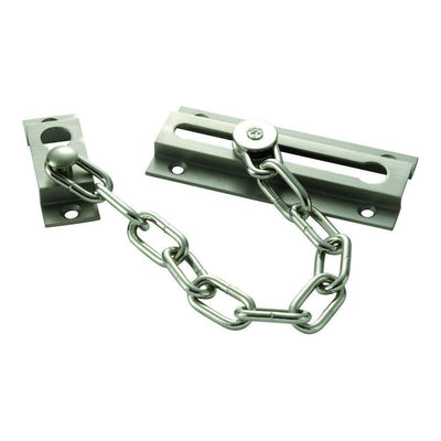 Satin Nickel Chain Door Guard - Super Arbor