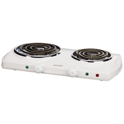 2-Burner 12 in. White Hot Plate with Temperature Control - Super Arbor