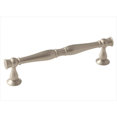 Crawford 5-1/16 in (128 mm) Center-to-Center Satin Nickel Cabinet Drawer Pull - Super Arbor