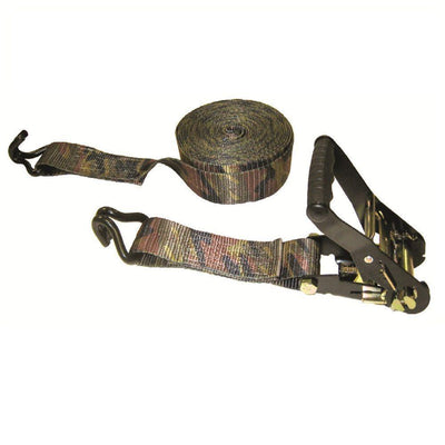 16 ft. x 2 in. x 10,000 lbs. Padded Camo Ratchet with Double J-Hooks - Super Arbor