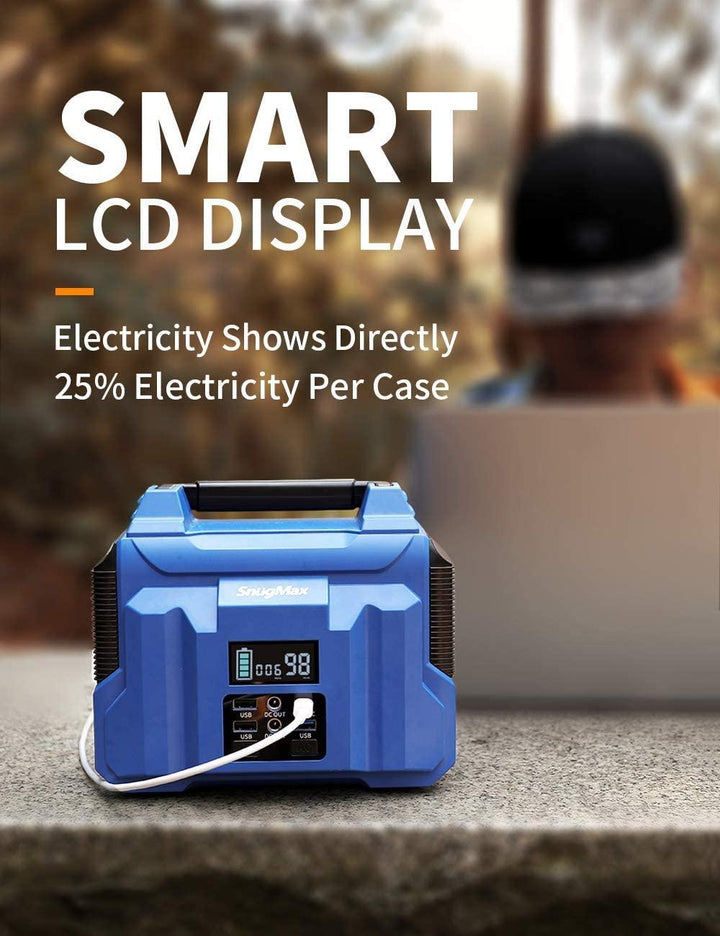 SNUGMAX Vickers 200 Portable Power Station with 222Wh Backup
